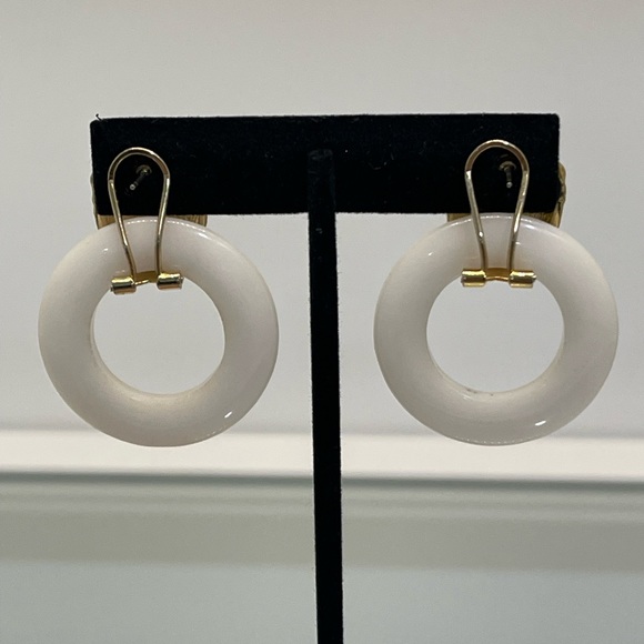 Lion Leo Earrings with White Knocker 💕 - Picture 3 of 5